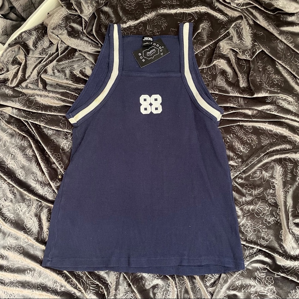 Y2K Varsity racer back tank top